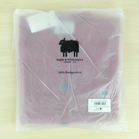 NWT Warm Wonderful Rowing Blazers 100% Shetland Wool Red Sheep Cardigan Sweater - Picture 5 of 5